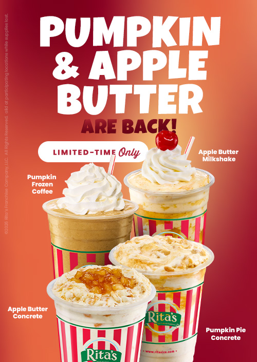 Rita's Pumpkin and Apple Butter Flavors